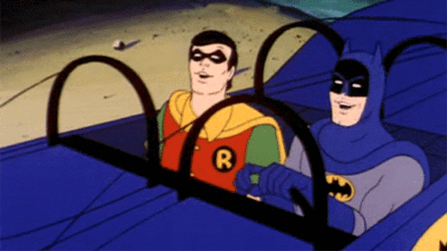 Batman and robin nodding gif