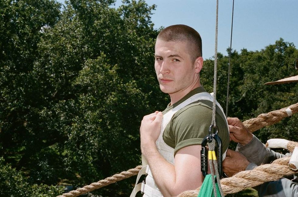 Behind the scenes photos of Boots actors filming on set