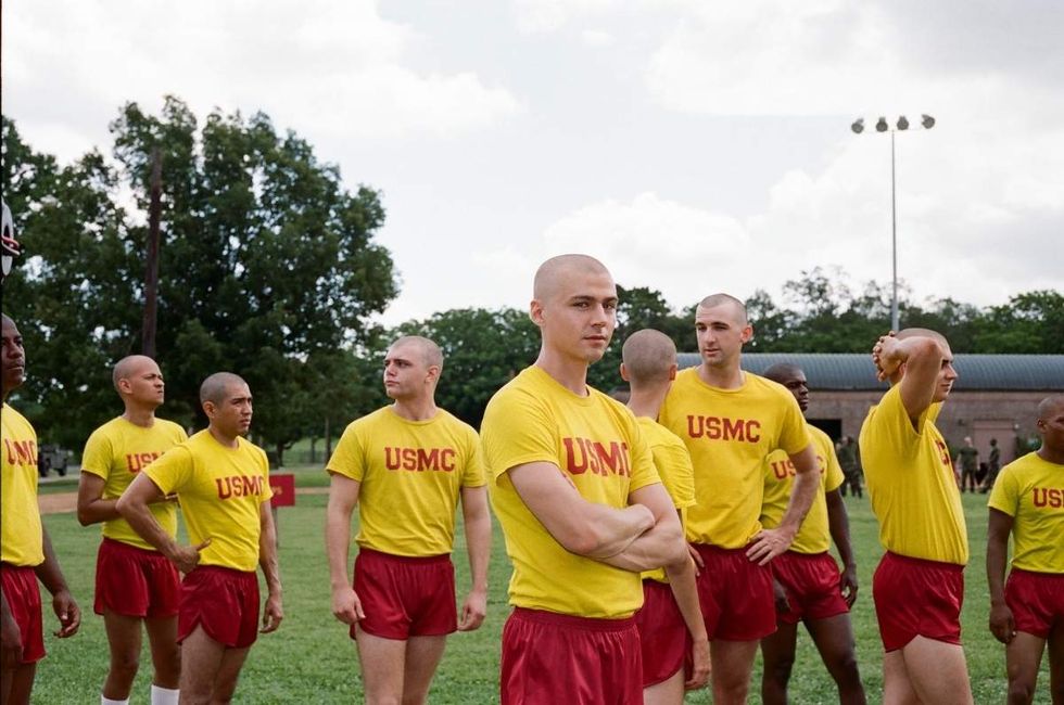 Behind the scenes photos of Boots actors filming on set