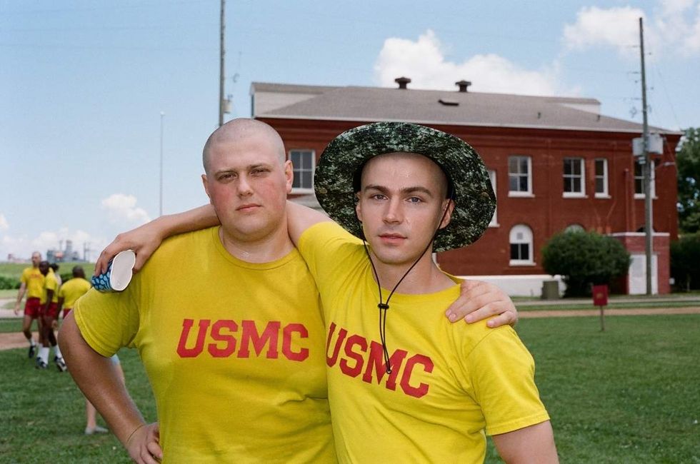 Behind the scenes photos of Boots actors filming on set