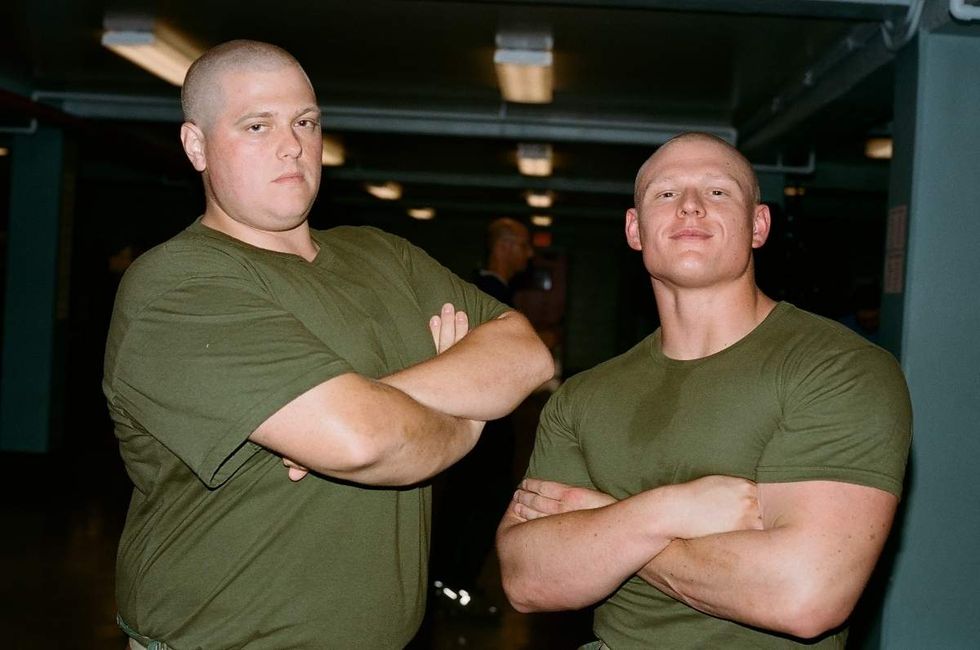 Behind the scenes photos of Boots actors filming on set