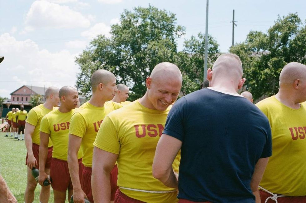 Behind the scenes photos of Boots actors filming on set