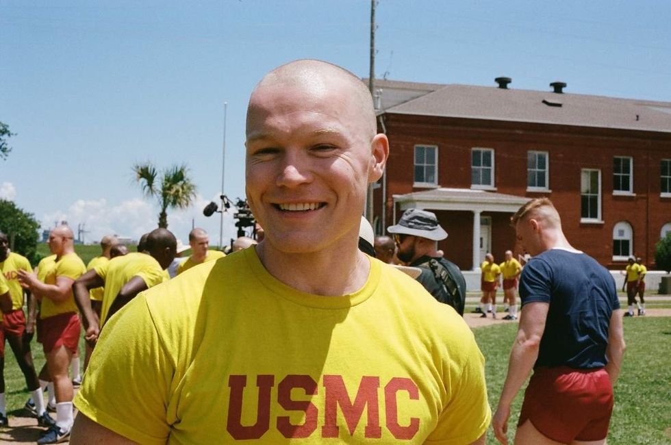 Behind the scenes photos of Boots actors filming on set