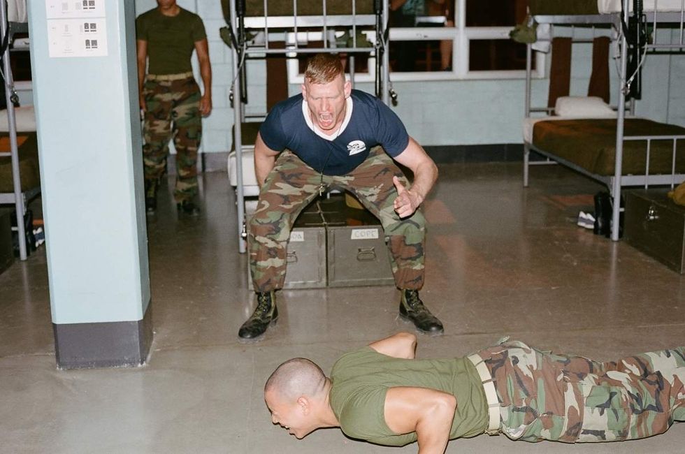 Behind the scenes photos of Boots actors filming on set