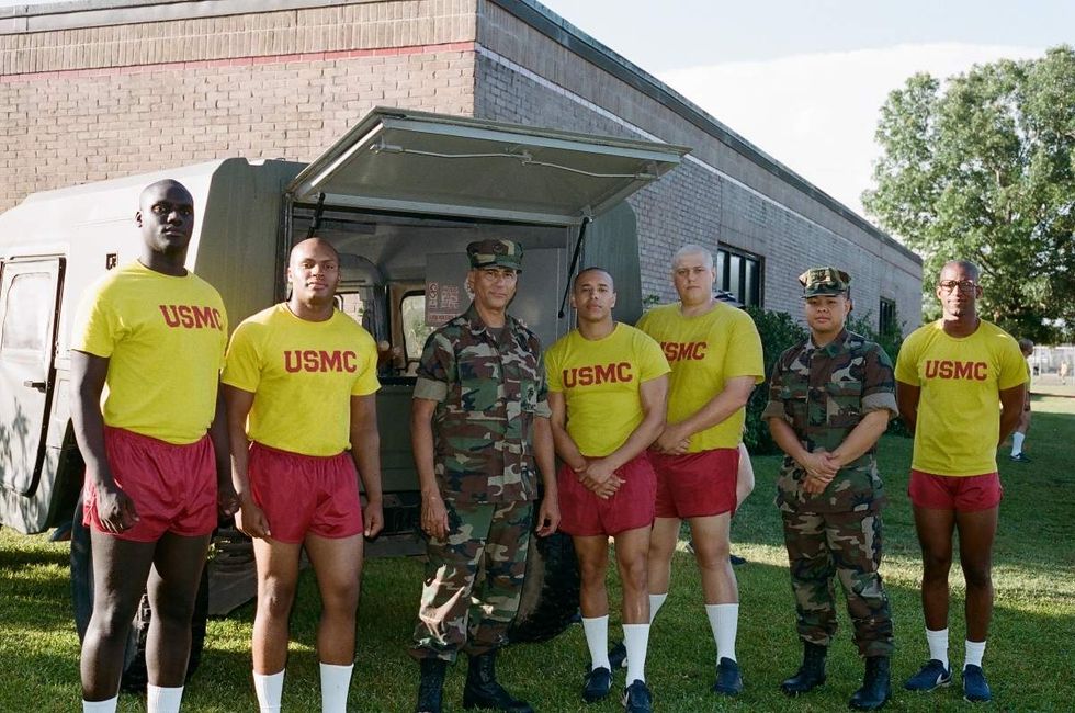 Behind the scenes photos of Boots actors filming on set