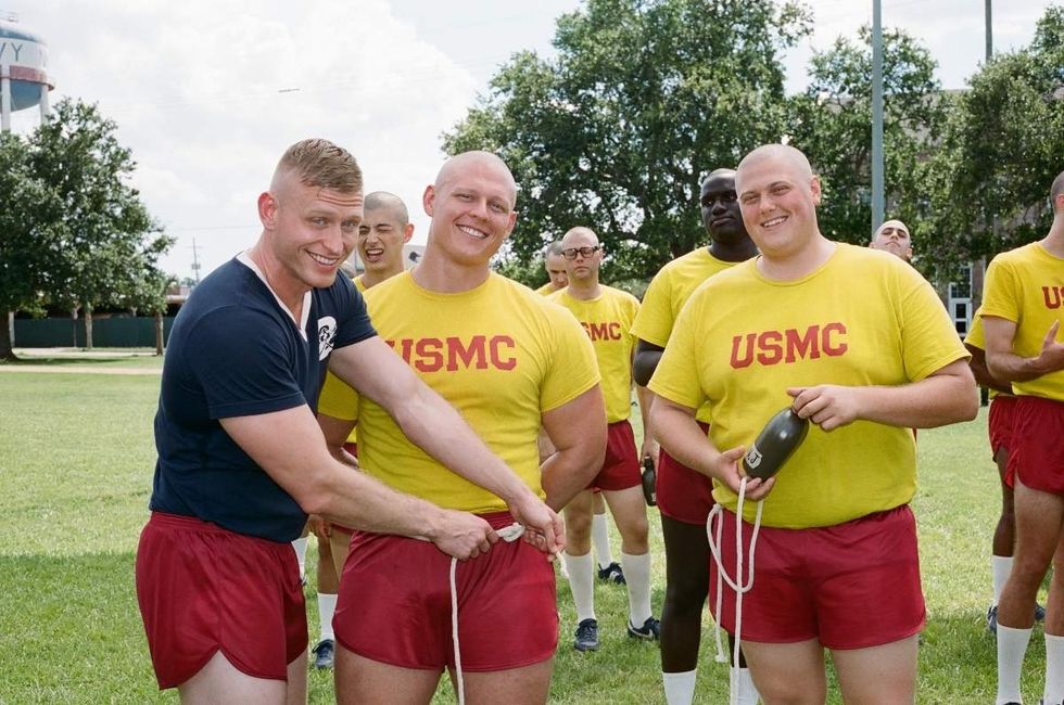 Behind the scenes photos of Boots actors filming on set