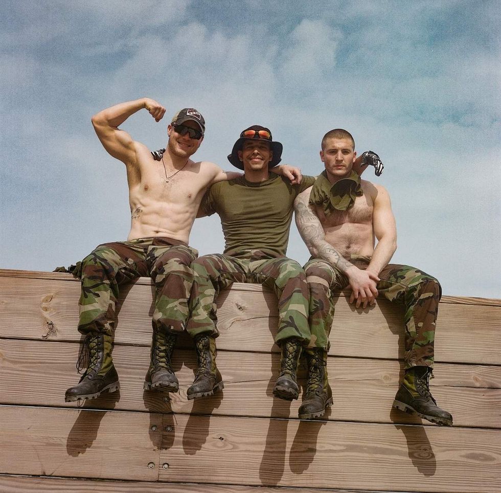 Behind the scenes photos of Boots actors filming on set