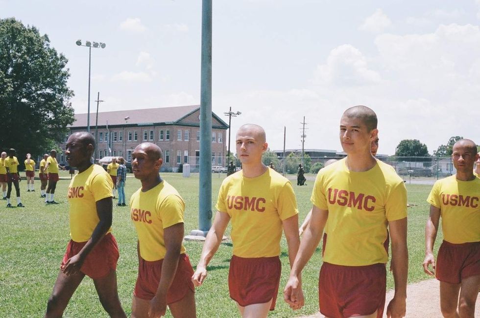 Behind the scenes photos of Boots actors filming on set