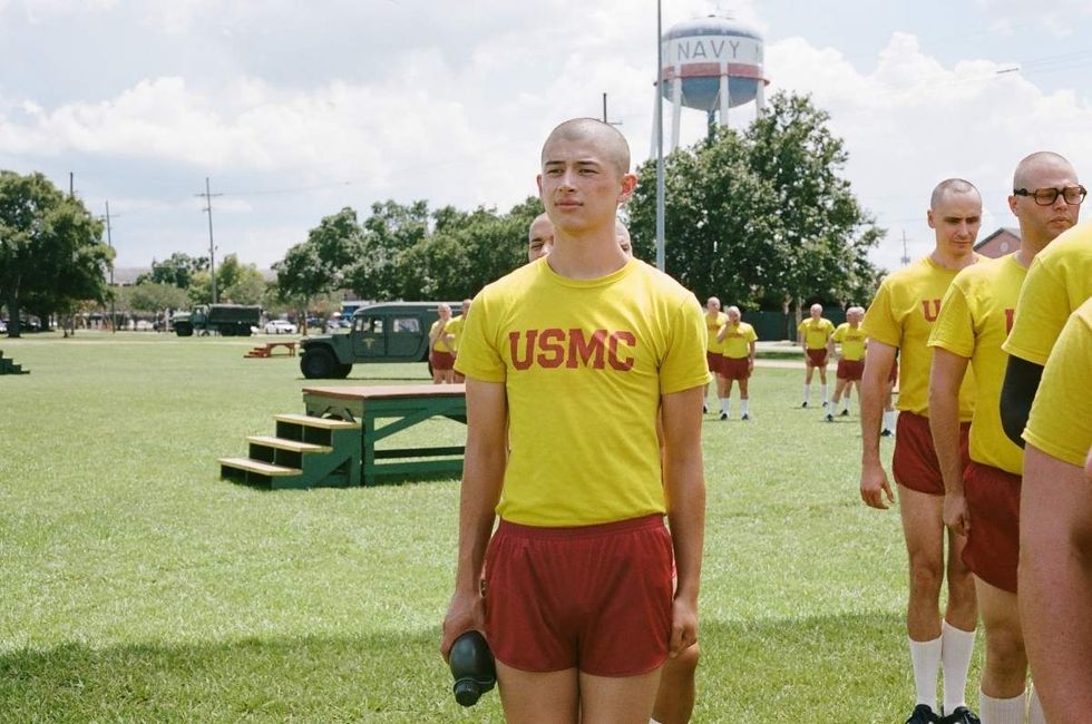 Behind the scenes photos of Boots actors filming on set