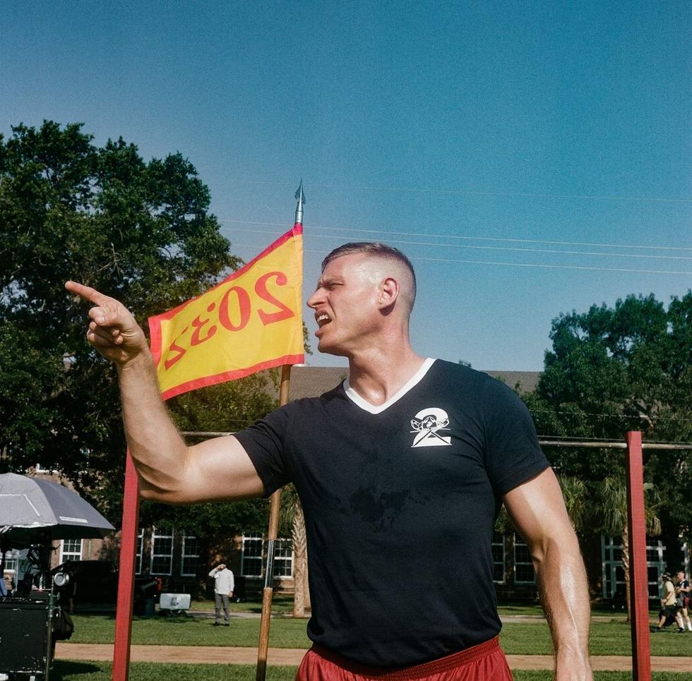 Behind the scenes photos of Boots actors filming on set