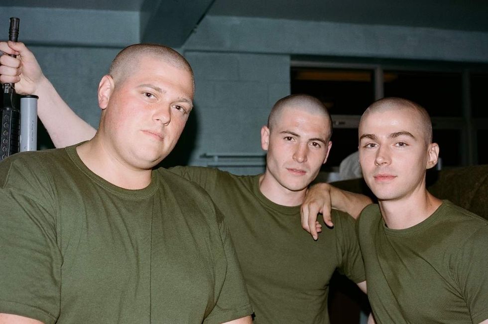 Behind the scenes photos of Boots actors filming on set