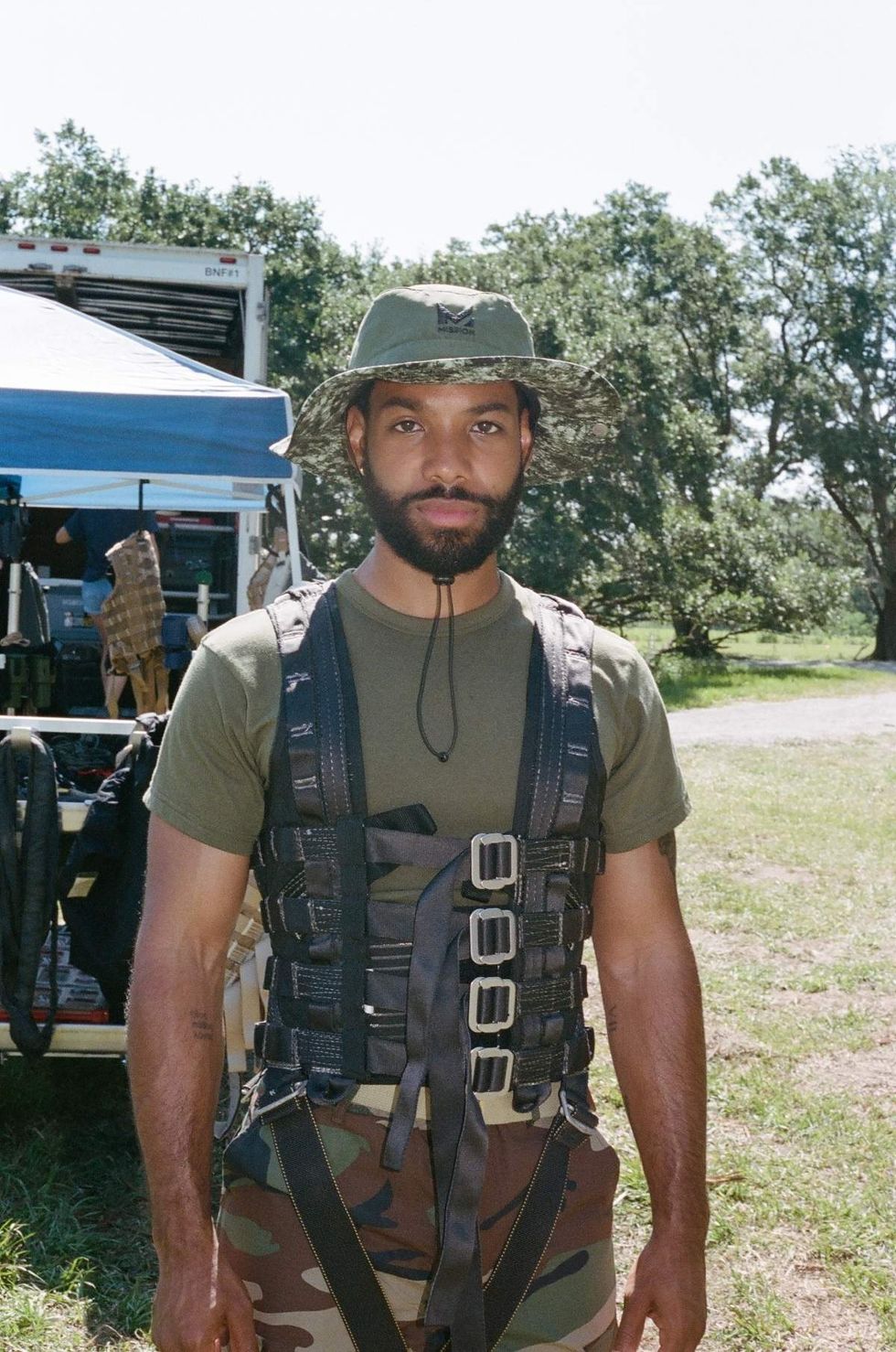 Behind the scenes photos of Boots actors filming on set