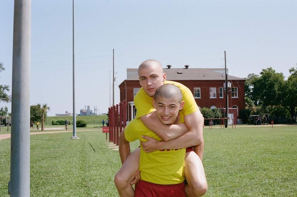 Behind the scenes photos of Boots actors filming on set