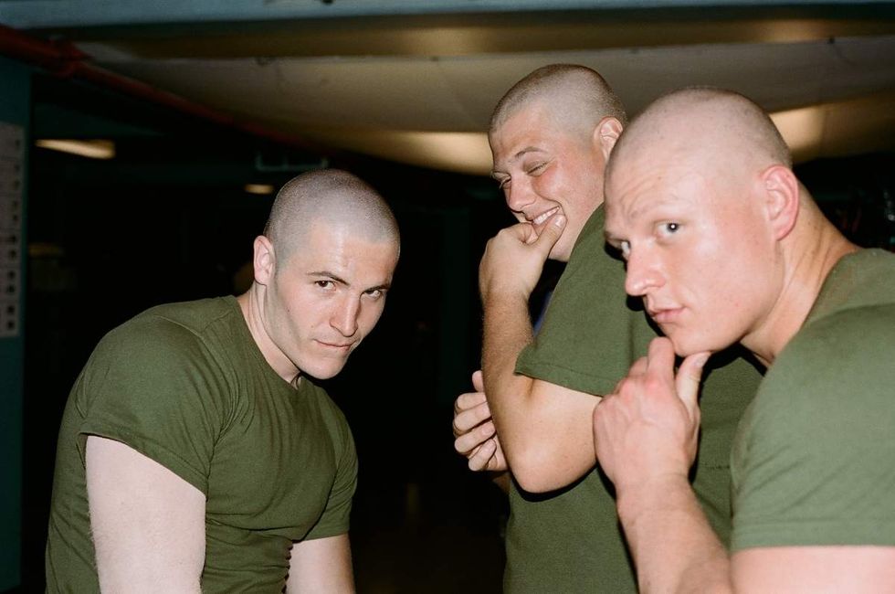 Behind the scenes photos of Boots actors filming on set