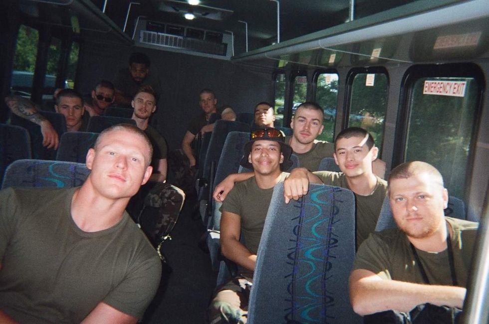 Behind the scenes photos of Boots actors filming on set