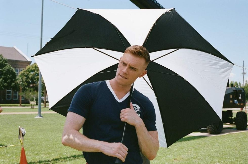 Behind the scenes photos of Boots actors filming on set