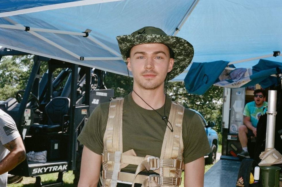 Behind the scenes photos of Boots actors filming on set