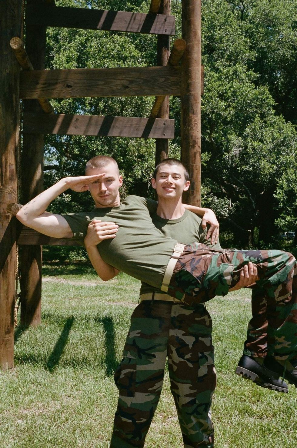 Behind the scenes photos of Boots actors filming on set