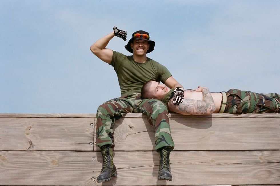 Behind the scenes photos of Boots actors filming on set