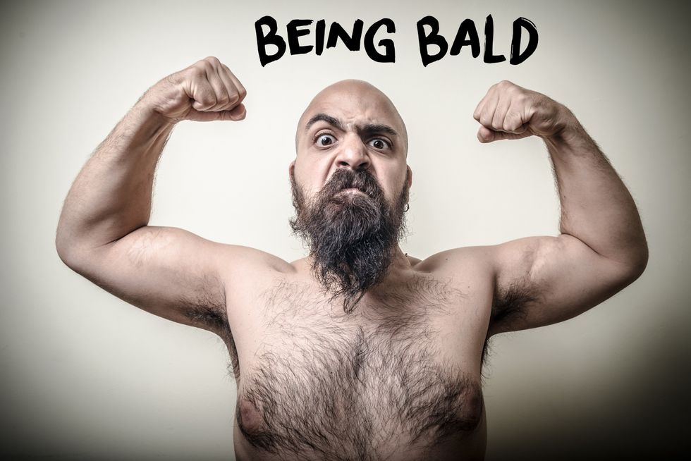 being bald