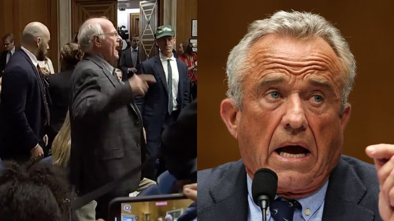 Ben Cohen being arrested on Capitol Hill and Robert F. Kennedy Jr.