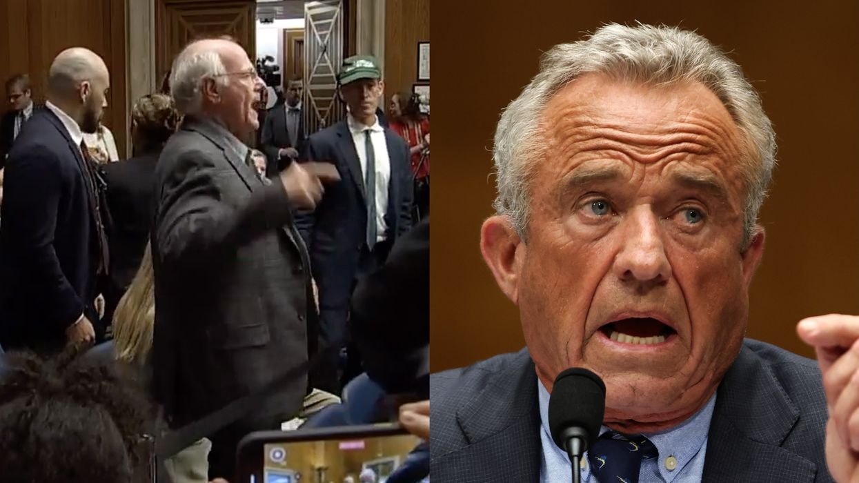 Ben Cohen being arrested on Capitol Hill and Robert F. Kennedy Jr.