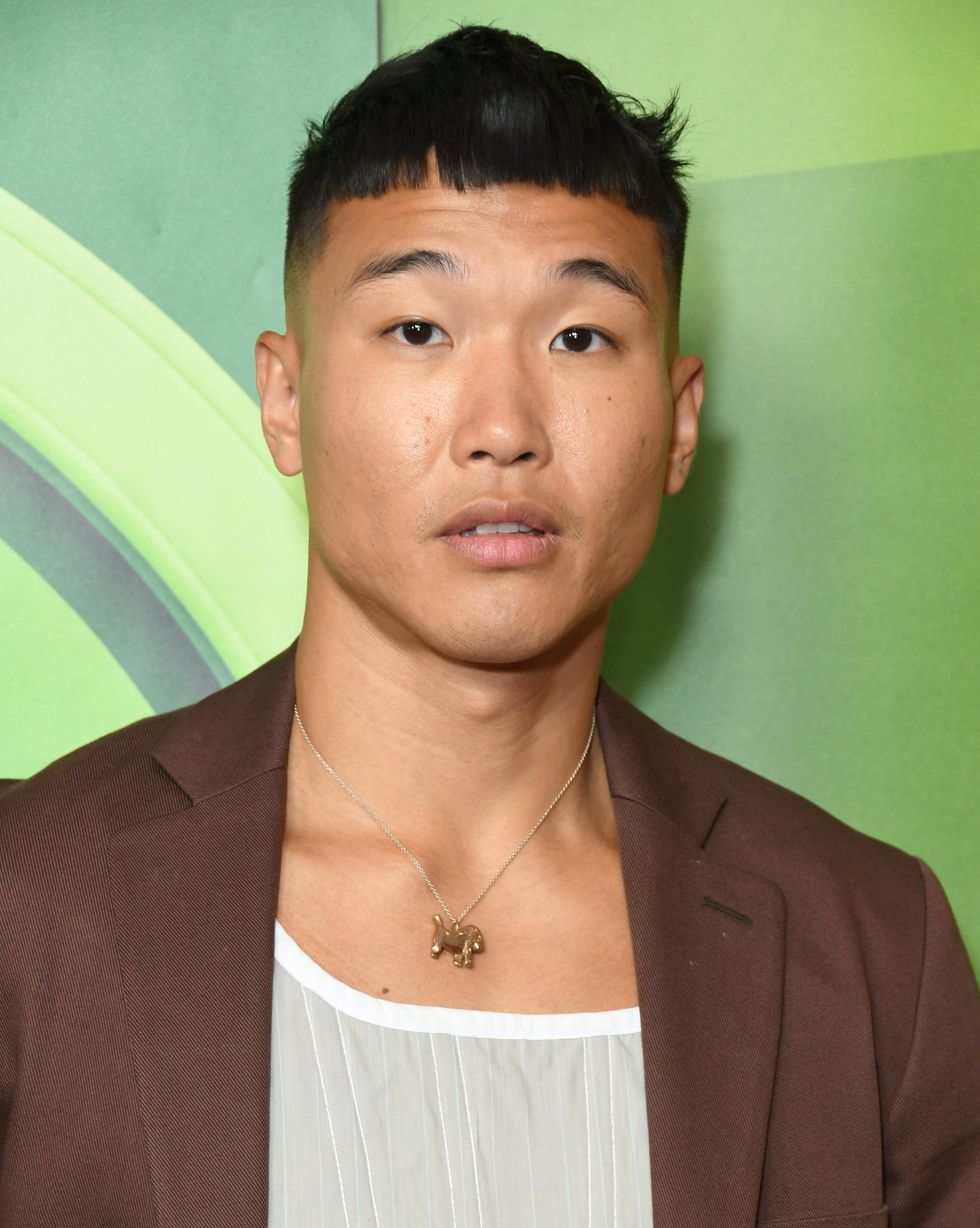 Beverly Hills- AUG 08: Joel Kim Booster arrives for the 2019 NBC Summer Press Tour on August 08, 2019 in Beverly Hills, CA