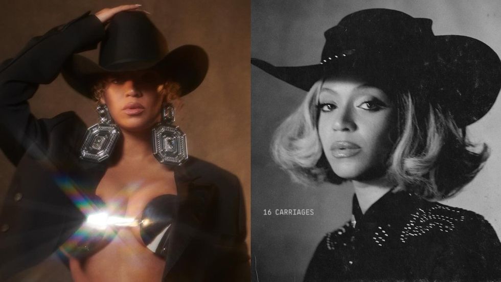 Beyoncé in “Texas Hold ‘Em” and “16 Carriages” single artwork