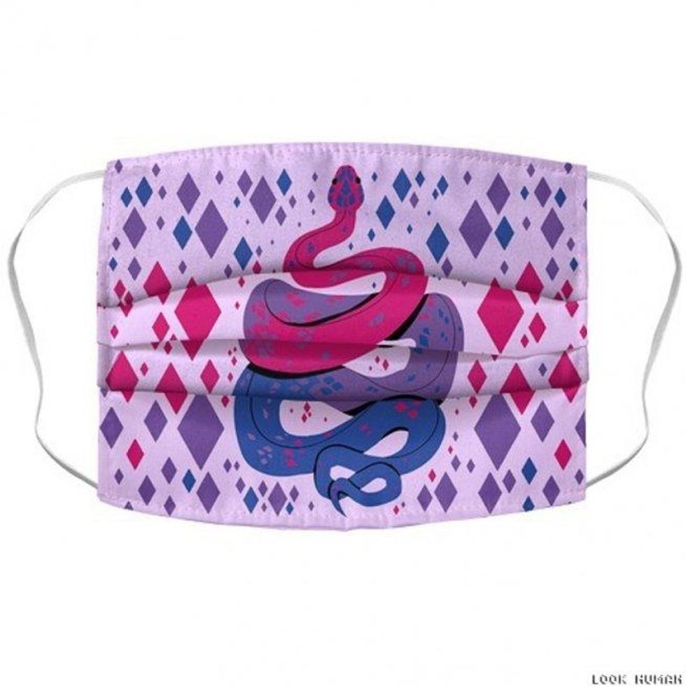 Bi Pride Snakes Face Mask
