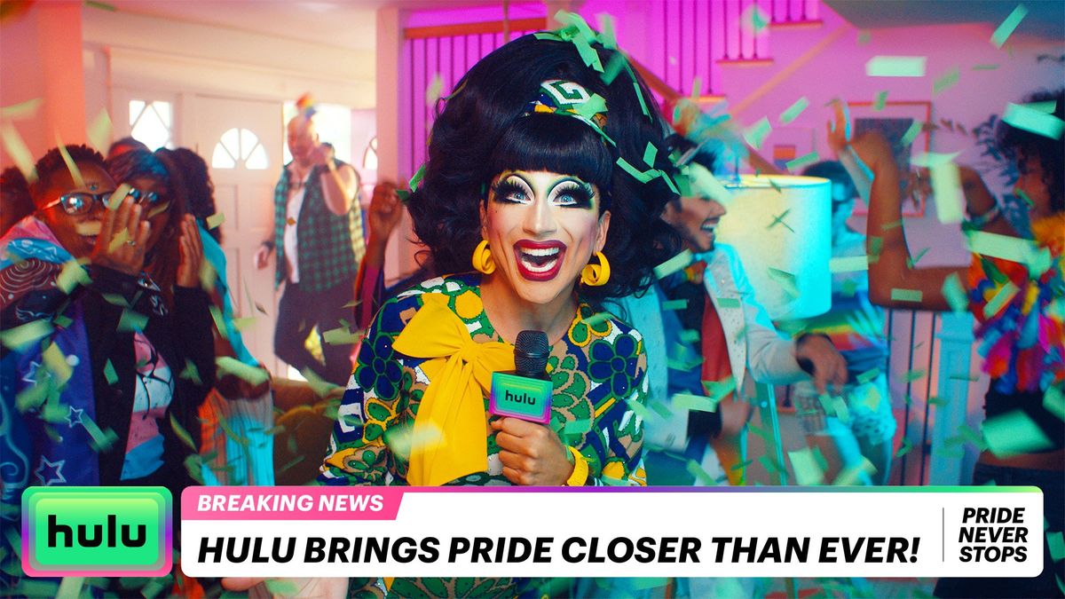 Bianca Del Rio in Hulu's "Pride Never Stops" campaign ad.