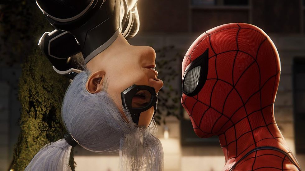 Black Cat and Spider-Man come face to face