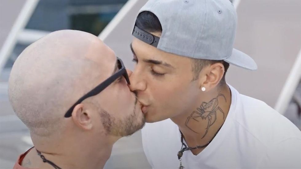 bobby and nathan kiss in For the Love of DILFs