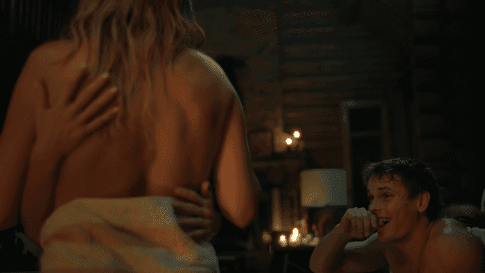 Brad reacting to Margo Banks and Sophie O'Neil kissing, The Hunting Wives