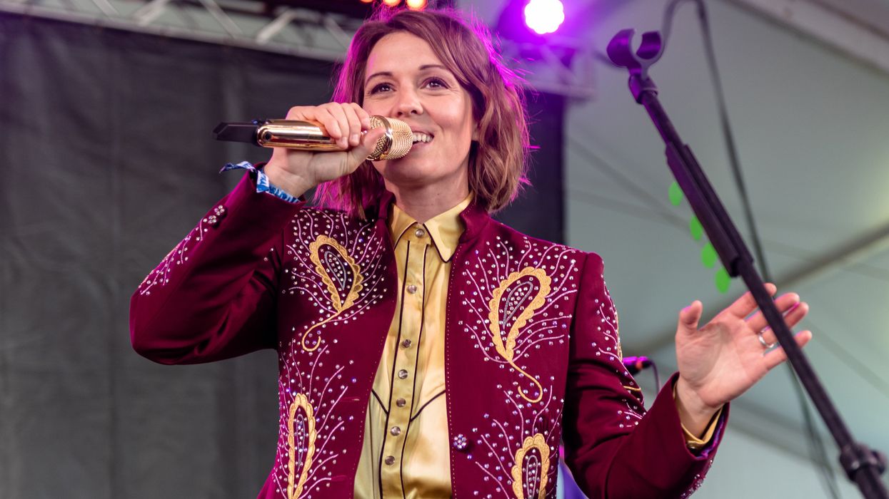 Brandi Carlile singing on stage