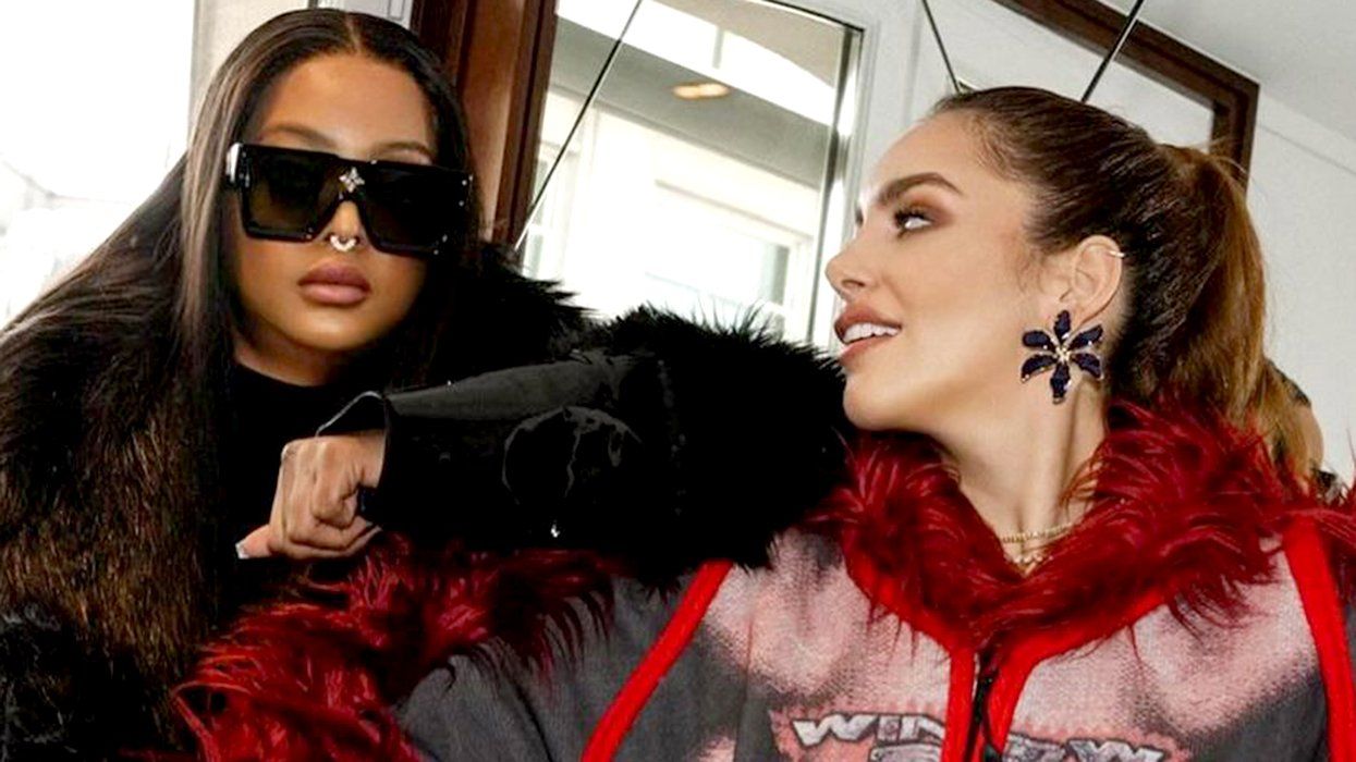 Brenda Biya daughter of Cameroon president Paul Biya with girlfriend Brazilian model Layyons Valenca