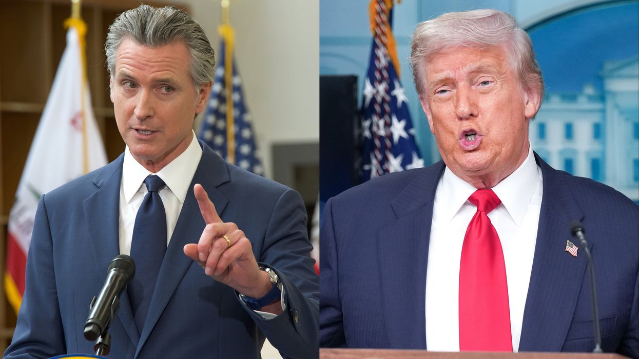 California Governor Gavin Newsom and President Donald Trump