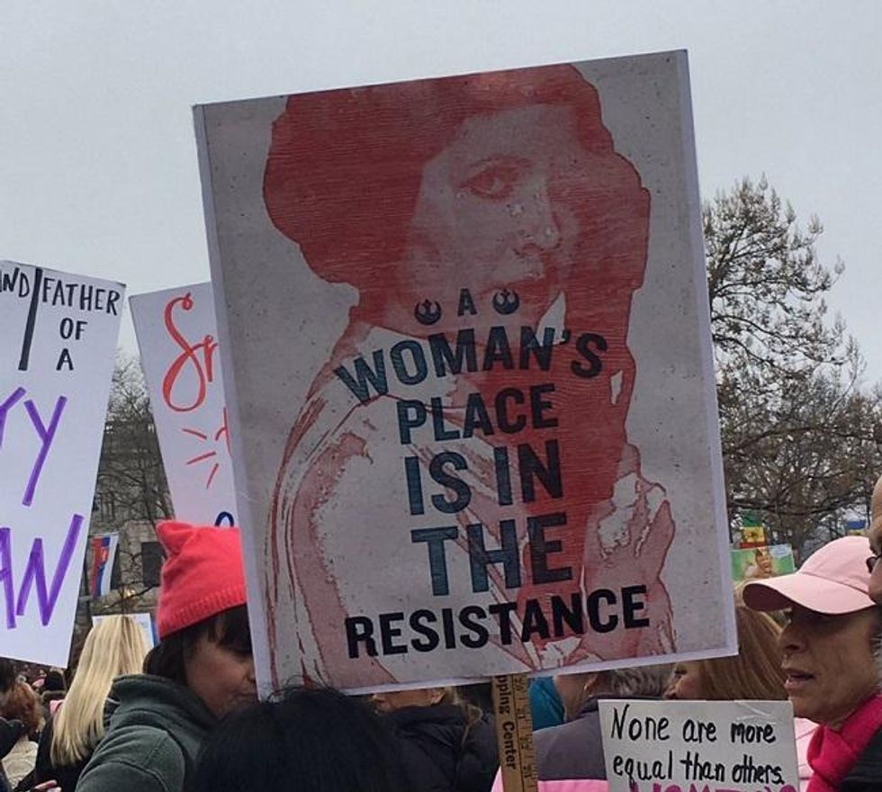 carrie fisher women's march