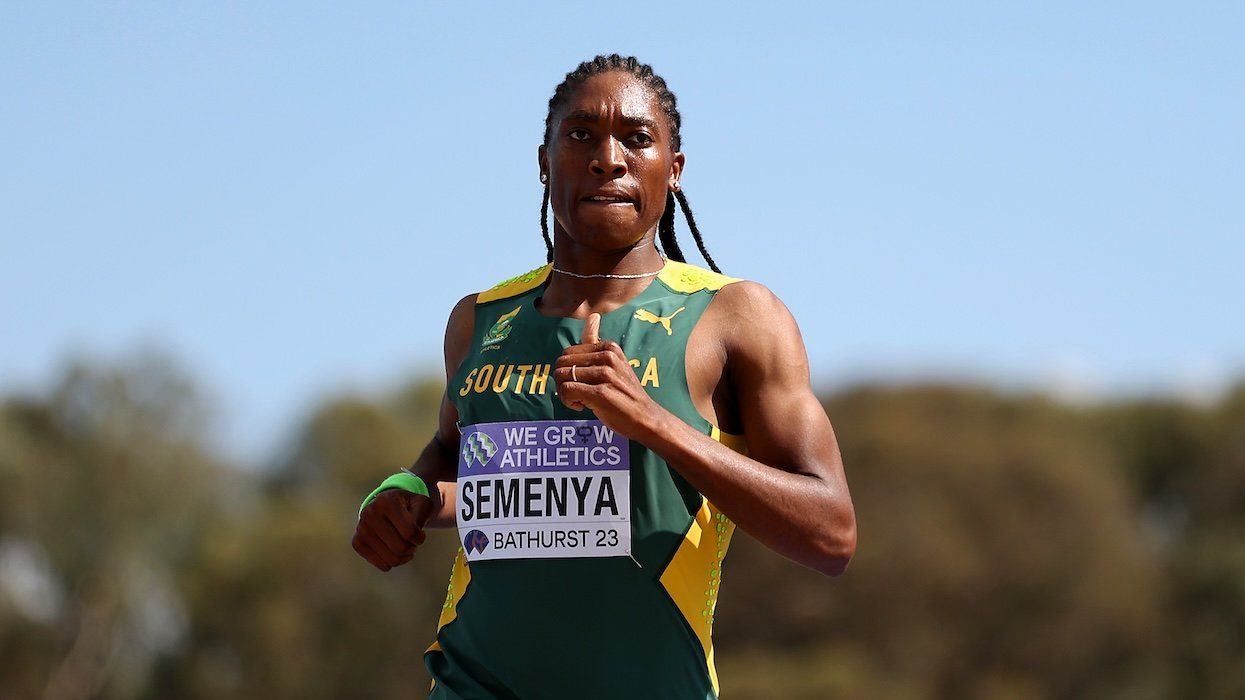 Caster Semenya running in a race