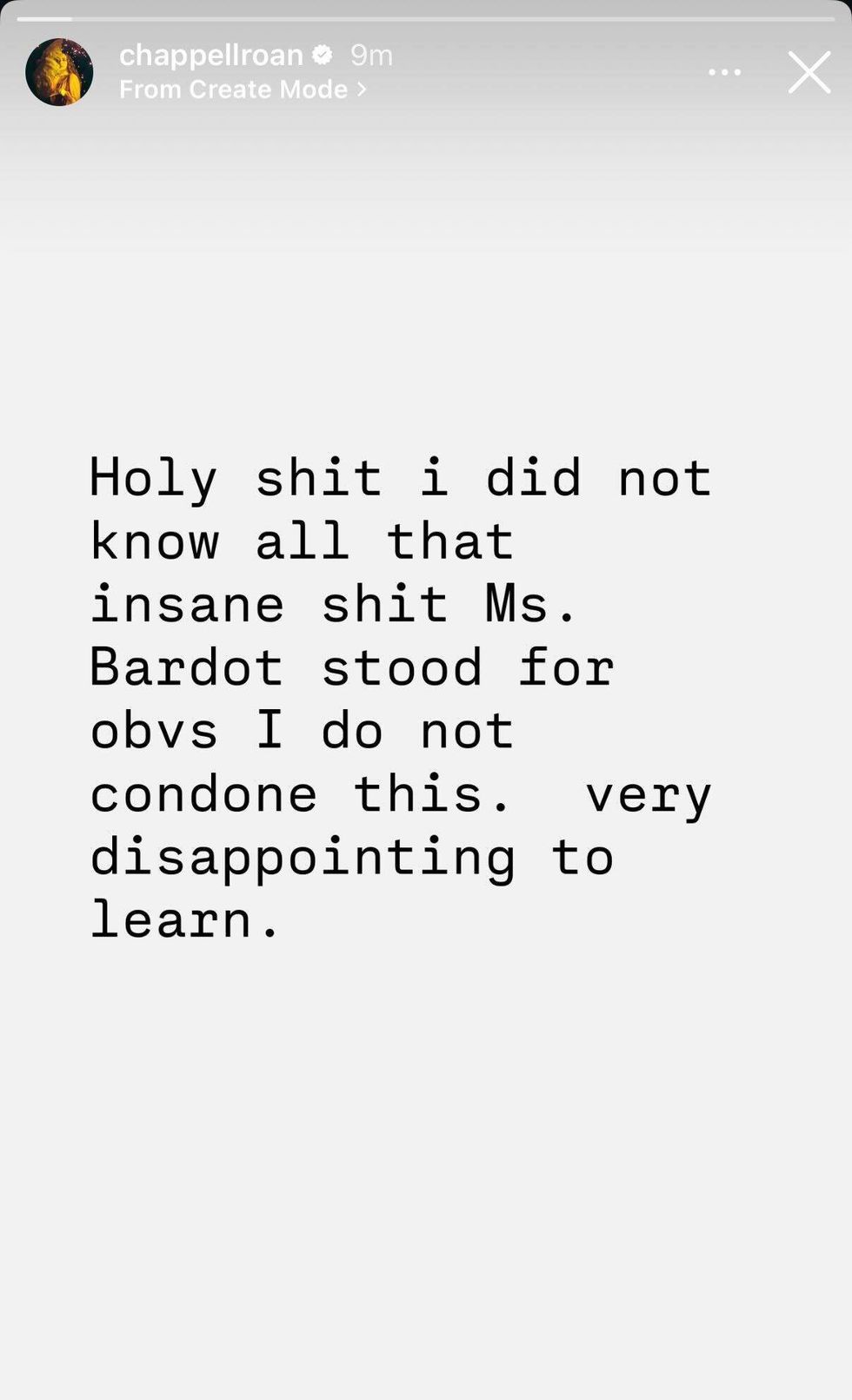 Chappell Roan's apology for praising Brigitte Bardot