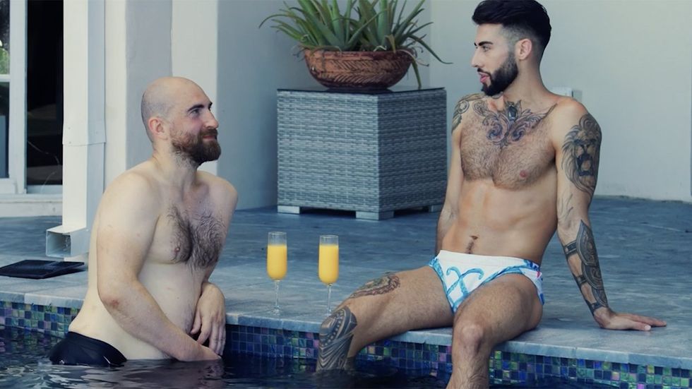 Charles and Prince in the pool in for the love of dilfs