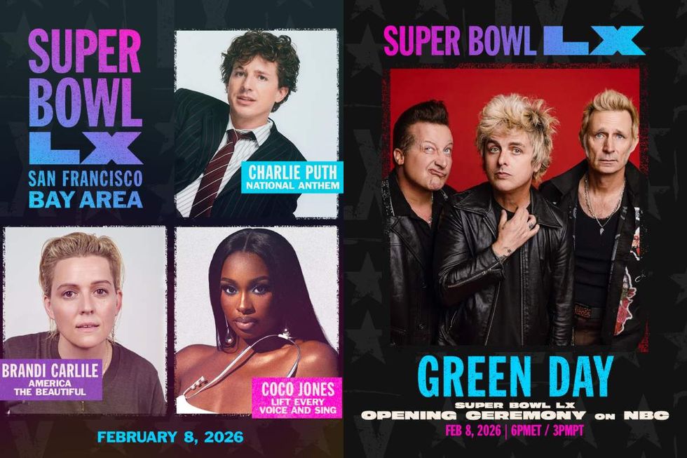 Charlie Puth, Brandi Carlile, Coco Jones, and Green Day announced as performers for the 2026 Super Bowl