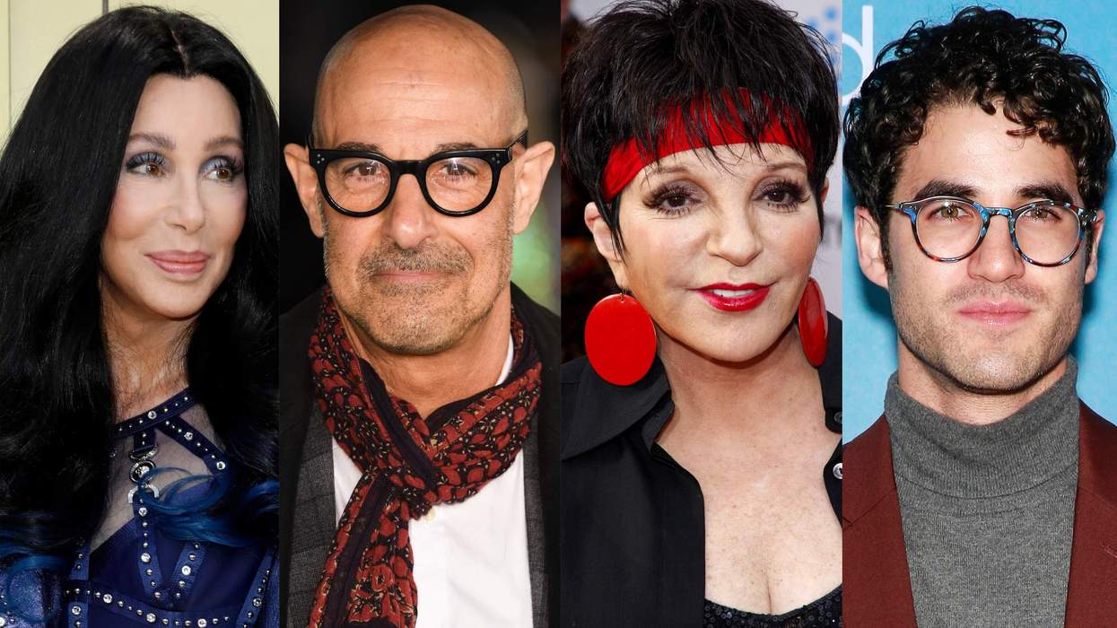 Cher, Stanley Tucci, Liza Minnelli, and Darren Chris