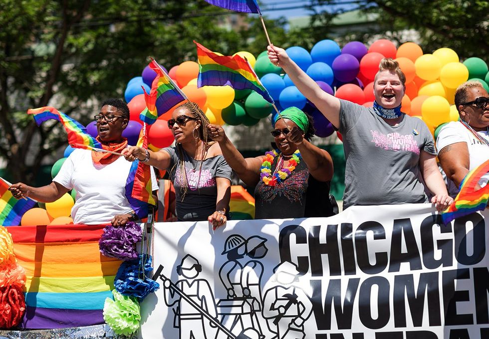 chicago women float photo gallery list LGBTQ pride celebrations festivals parades USA 2024