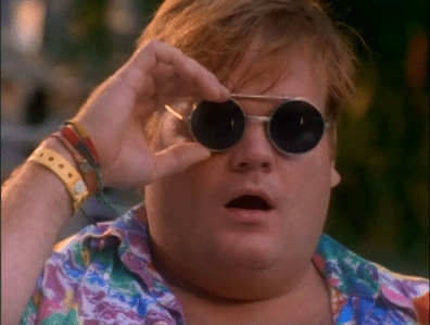 Chris Farley Sunglass gag gif
