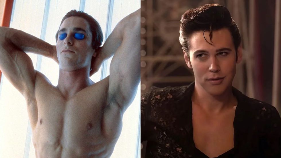 Christian Bale in American Psycho; Austin Butler in Elvis