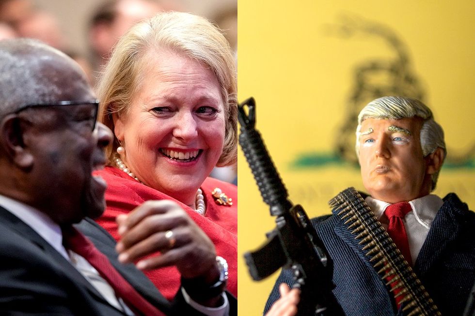 clarence ginni thomas cackling djt rambo dont tread on me figurine photo gallery ChicFilA streaming show pitches