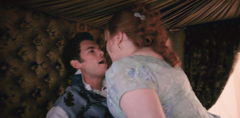 Colin and Penelope in the carriage