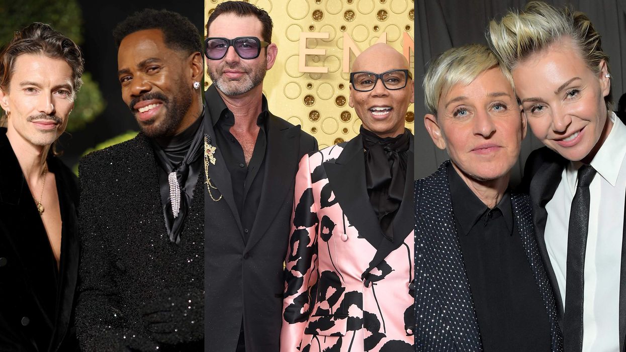 Colman Domingo and Raúl Domingo RuPaul and Georges LeBar Ellen DeGeneres and Portia de Rossi