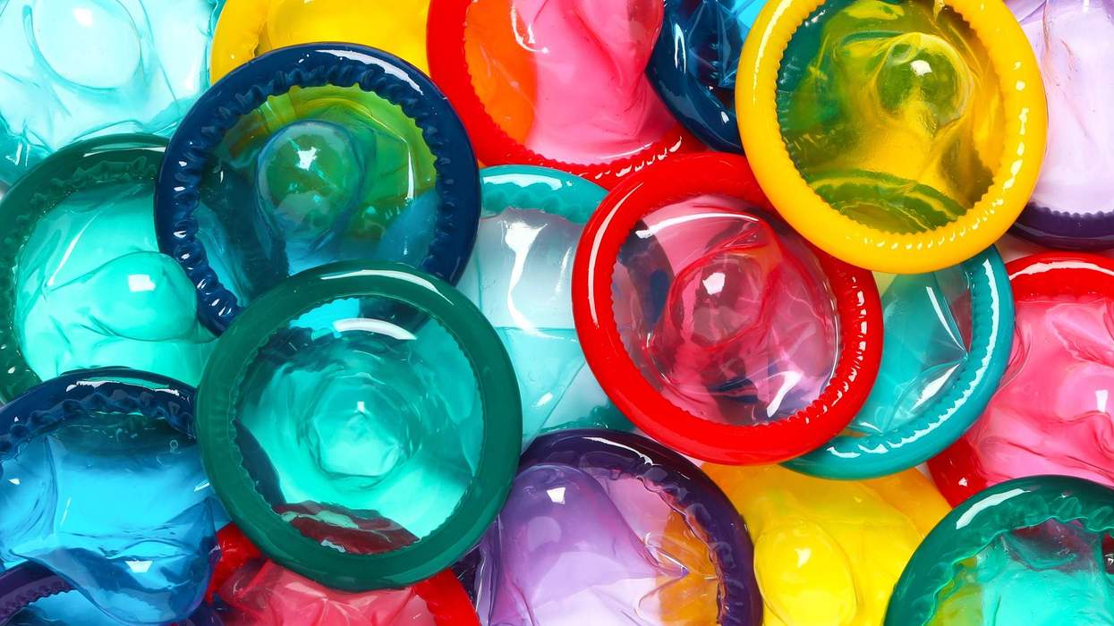 Colorful condoms