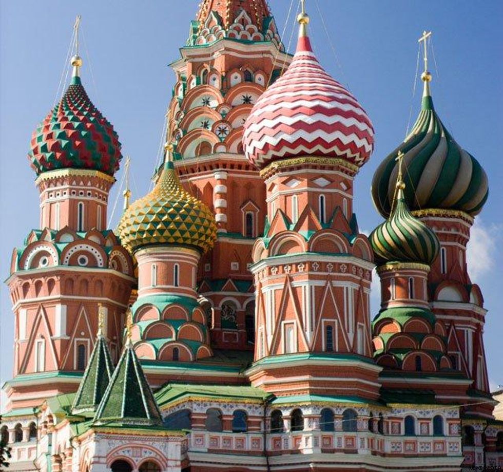 Colorful penis-shaped towers